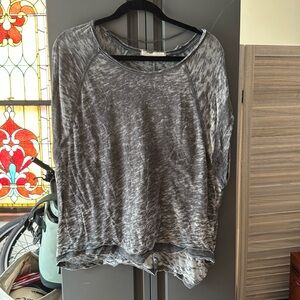 Free people distressed muscle tee